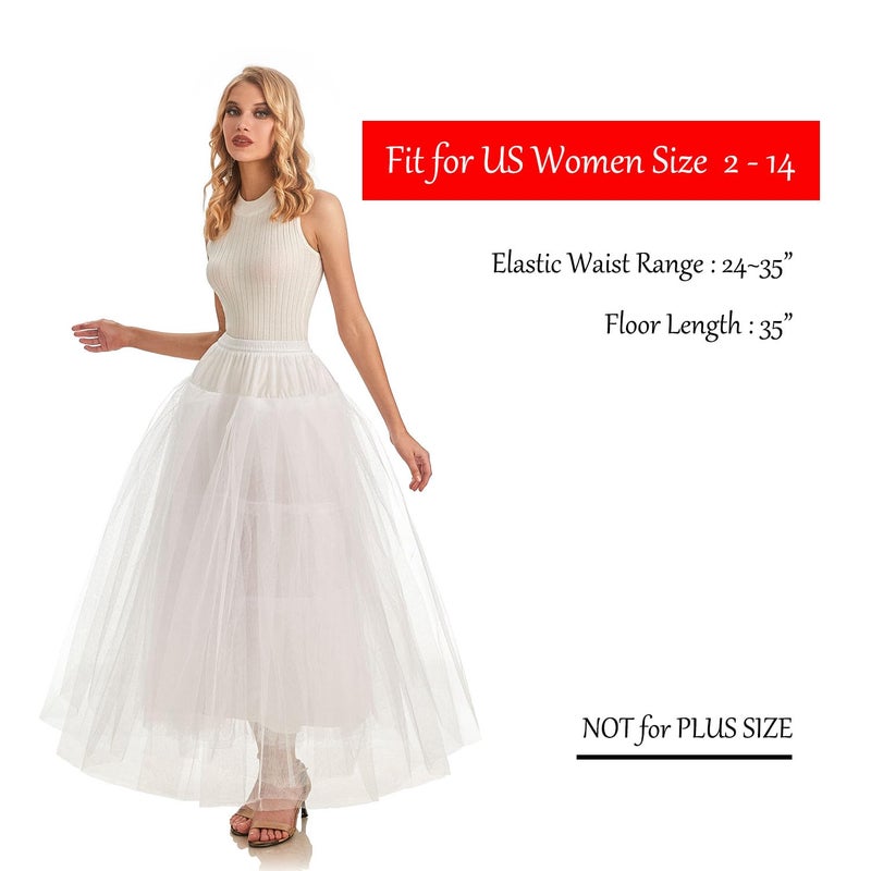 AWSALE Hoopless Petticoat Crinoline Slip Underskirt for Bridal Wedding Dress WPT109 - Image 3